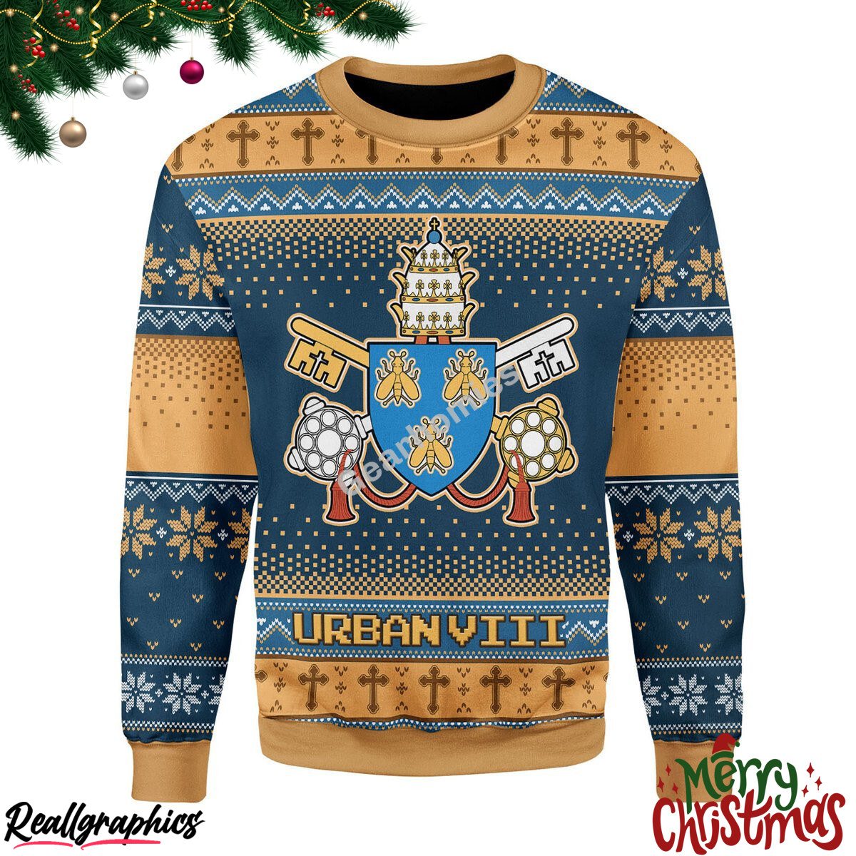 Pope Urban Viii - Maffeo Barberini (1623-1644) - The Bee Pope Christmas Ugly Sweatshirt - Sweater