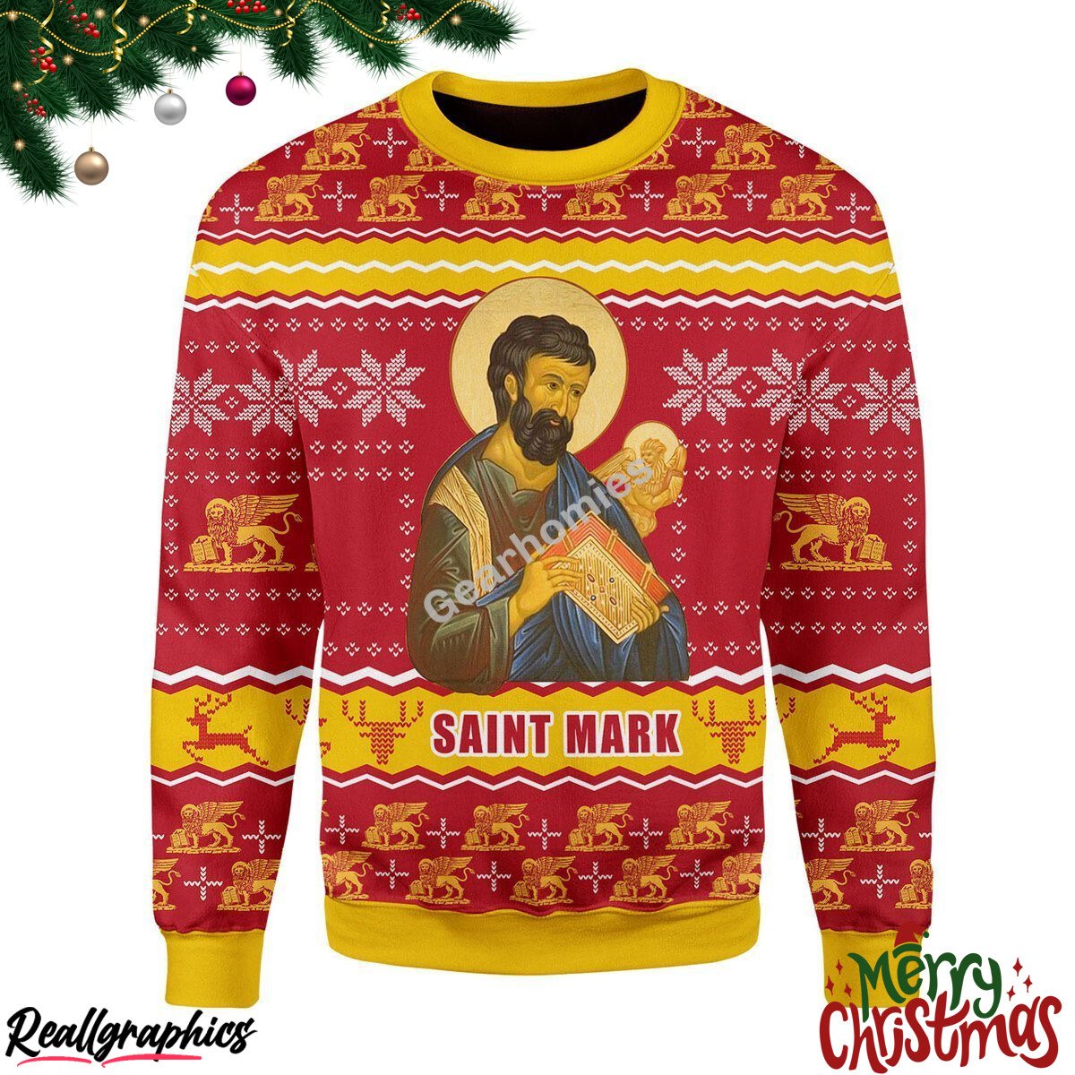 Saint Mark The Evangelist Christmas Ugly Sweatshirt - Sweater