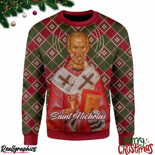 saint nicholas christmas ugly sweatshirt sweater 1 ktnrqa