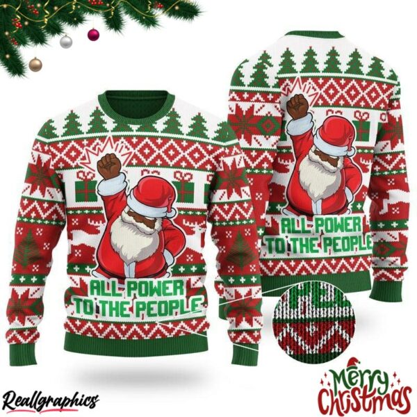 santa fist christmas ugly sweatshirt sweater 1 berl2g