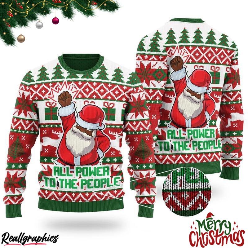 Santa Fist Christmas Ugly Sweatshirt, Sweater