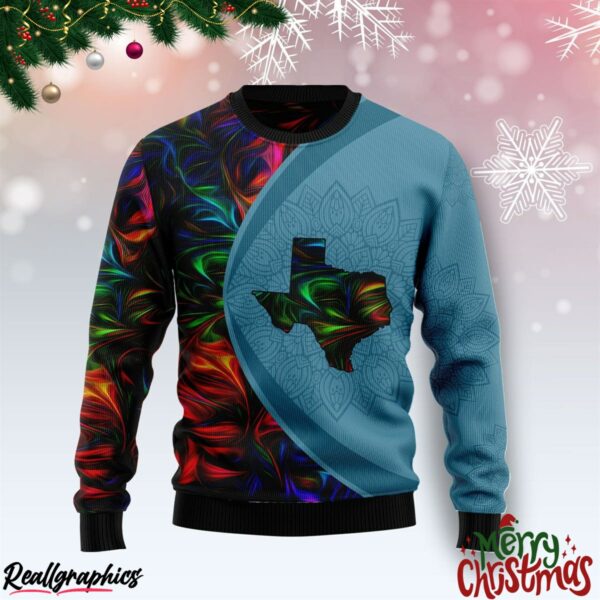 texas fractal pattern christmas ugly sweatshirt sweater 1 qkyeks