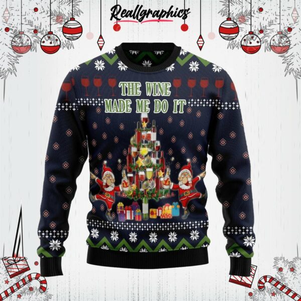 the wine make me do it ugly christmas sweater itnzj0