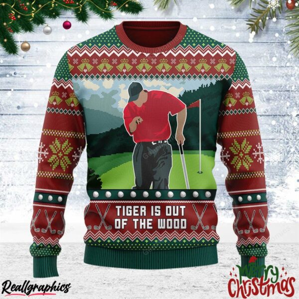 tiger is out of the wood sweater christmas ugly sweatshirt sweater 1 imvidn
