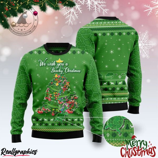 turtle christmas tree ugly sweatshirt sweater 3 kckrwu