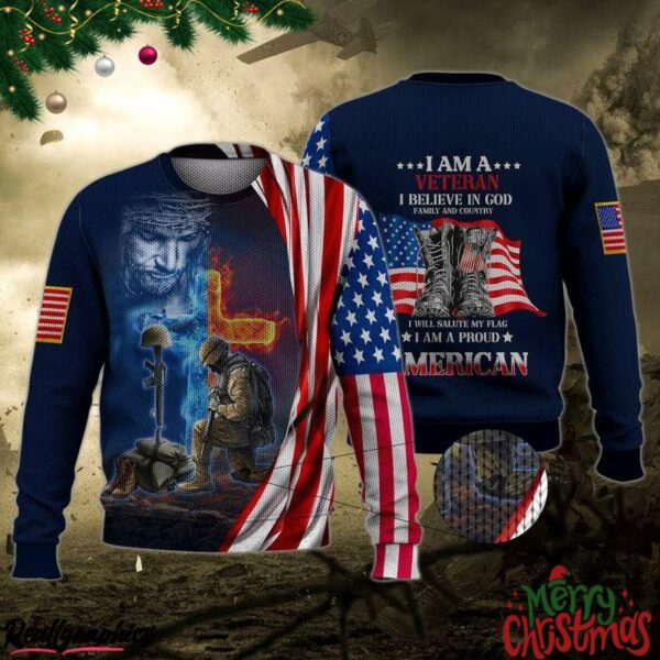 veteran christmas ugly sweatshirt sweater 1 y389md