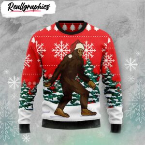 xmas bigfoot ugly christmas sweater christmas outfits gift retro christmas sweater rb4941 1 bsejie