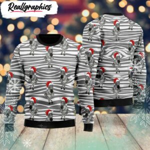 zebra wearing santa hats ugly christmas sweater retro christmas sweater gift for christmas rb8584 1 u01nys