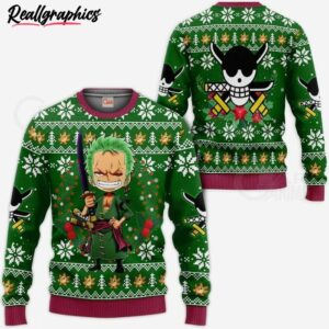 zoro ugly christmas sweater one piece anime xmas QkPok