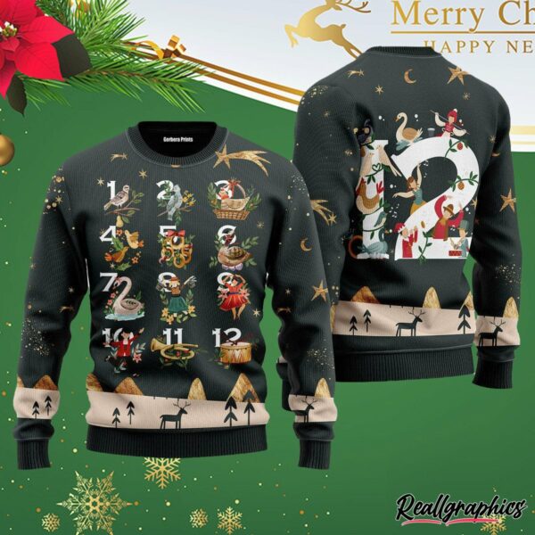 12 days of christmas ugly christmas sweater zeqi7d