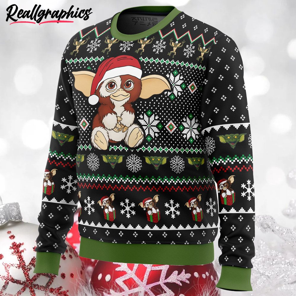 a christmas present gremlins ugly christmas sweater 2 AR2S9