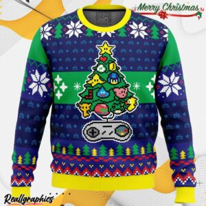 a classic gamer christmas ugly christmas sweater zodq03