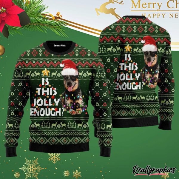 australian cattle dog jolly ugly christmas sweater afk5us