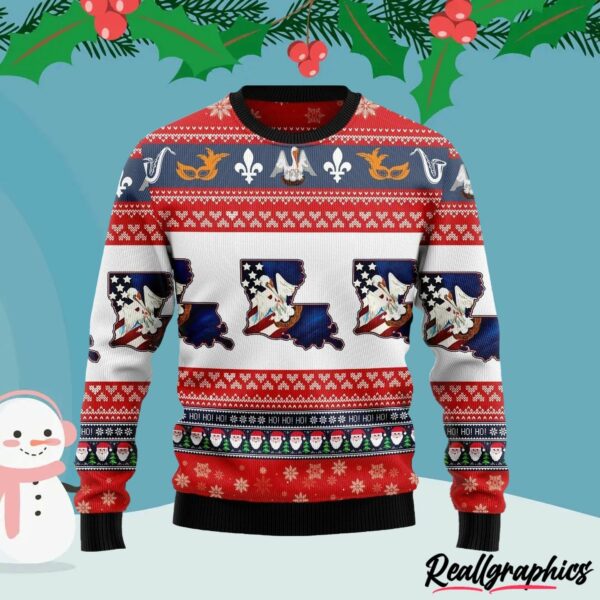 awesome louisiana ugly christmas sweater cvlkpm