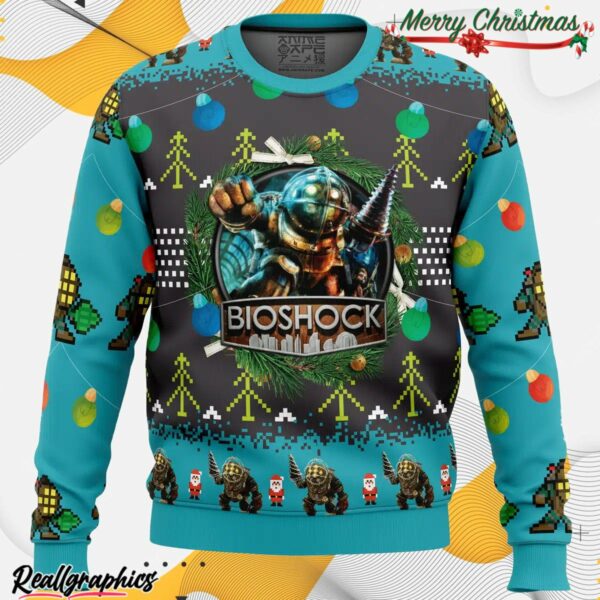 big daddy bioshock v2 ugly christmas sweater h2ujbr