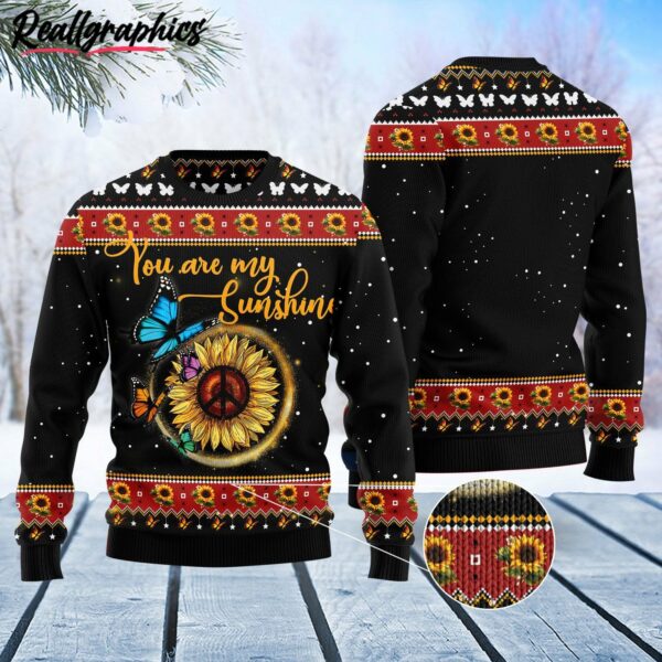 butterfly sunshine ugly christmas sweater wzgrim