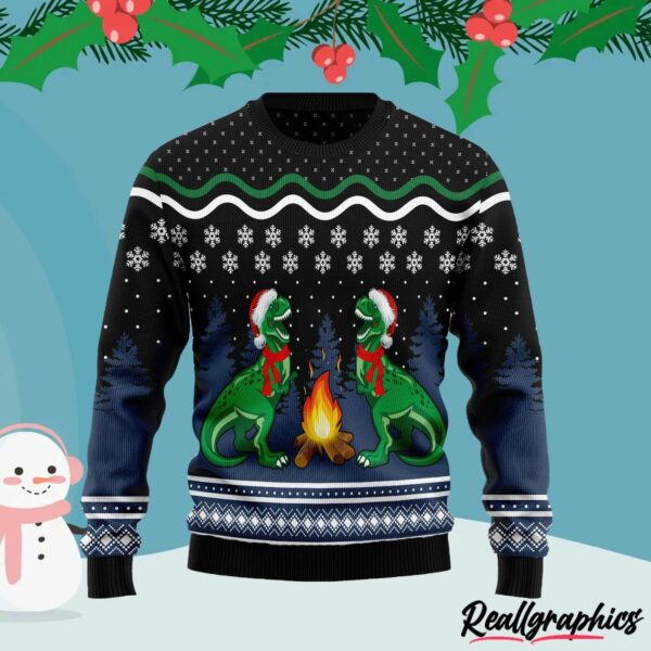 camping rex ugly christmas sweater jku3bs