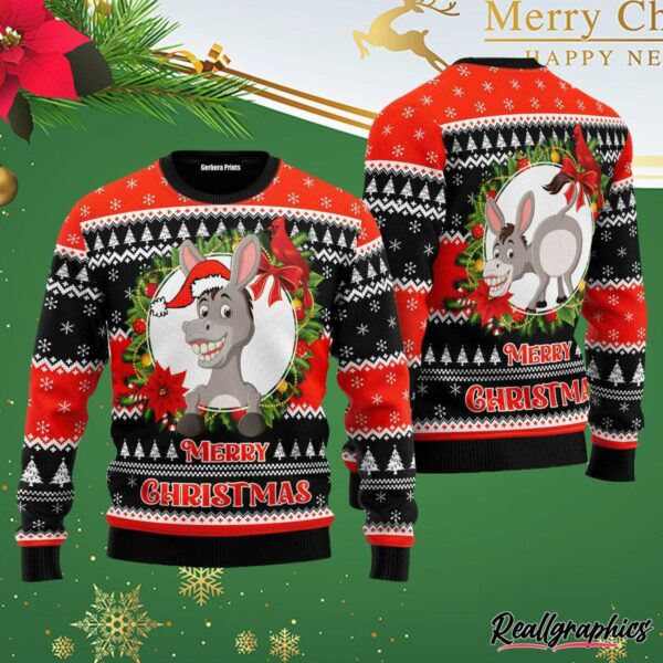donkey funny merry ugly christmas sweater u5caul