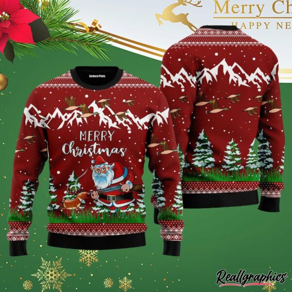 duck hunting christmas ugly christmas sweater sweatshirt kwpt21