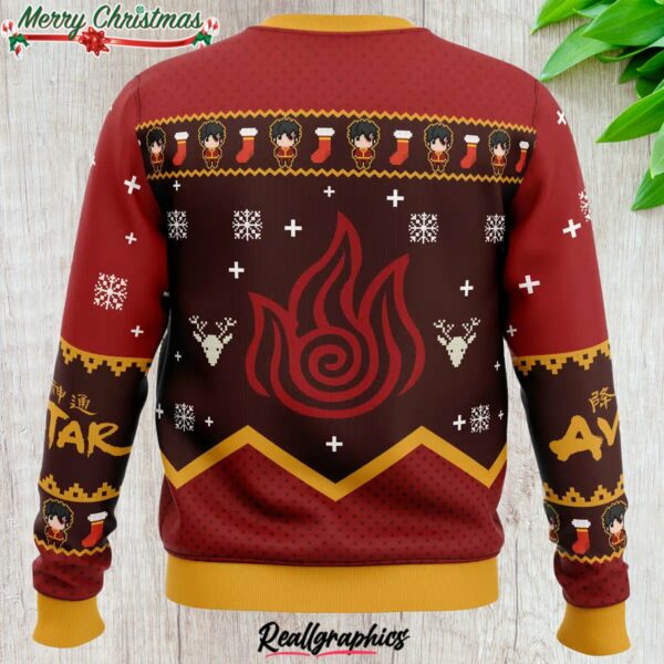 firebenders fire nation avatar ugly christmas sweater 1 gd6ctw