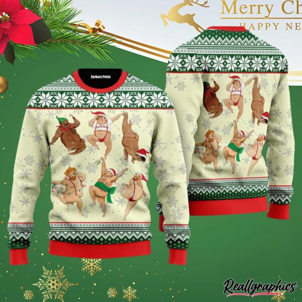 funny sexy man dance christmas ugly christmas sweater t9ufji