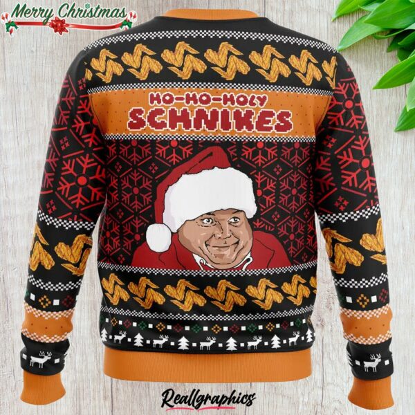 ho ho holy schnikes tommy boy ugly christmas sweater 1 elpn2c
