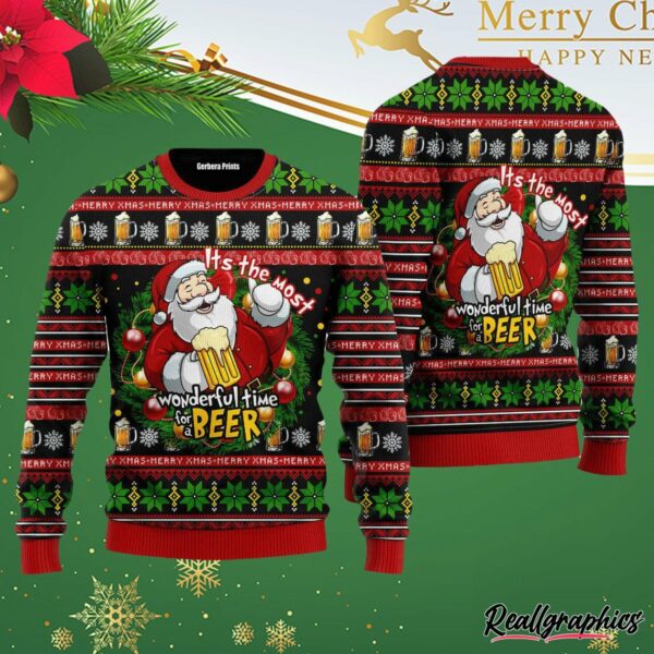 its the most wonderful time for a beer ugly christmas sweater g7kgsw