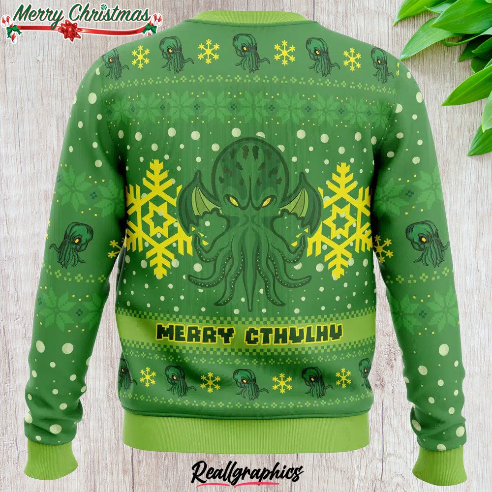 merry cthulhu ugly christmas sweater 1 awhddj