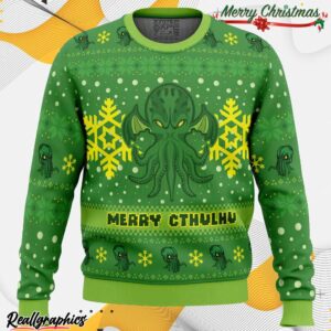 merry cthulhu ugly christmas sweater fvfcch
