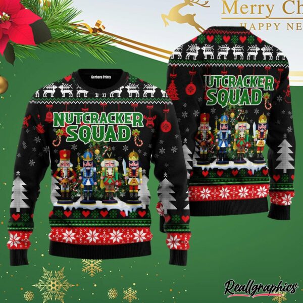 nutcracker squad ugly christmas sweater onpzyr