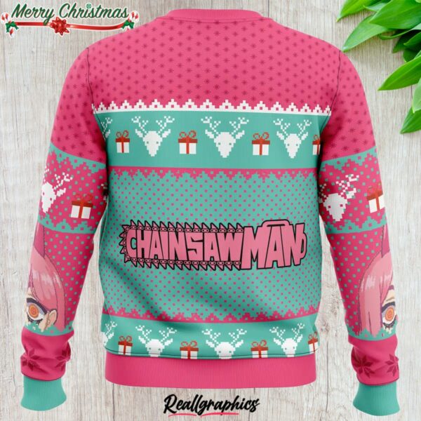 power chainsaw man ugly christmas sweater 1 exqv9h