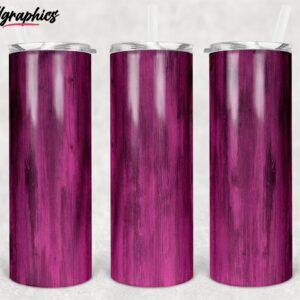 seamless wood grain pink straight and warped design skinny tumbler fcnels