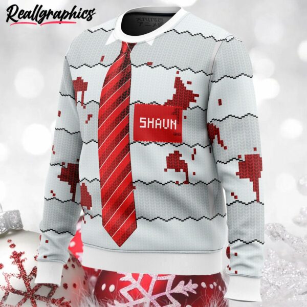 shaun of the dead ugly christmas sweater 2 nolpq
