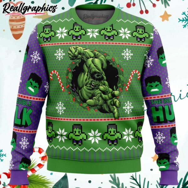 the incredible hulk ugly christmas sweater hdj16
