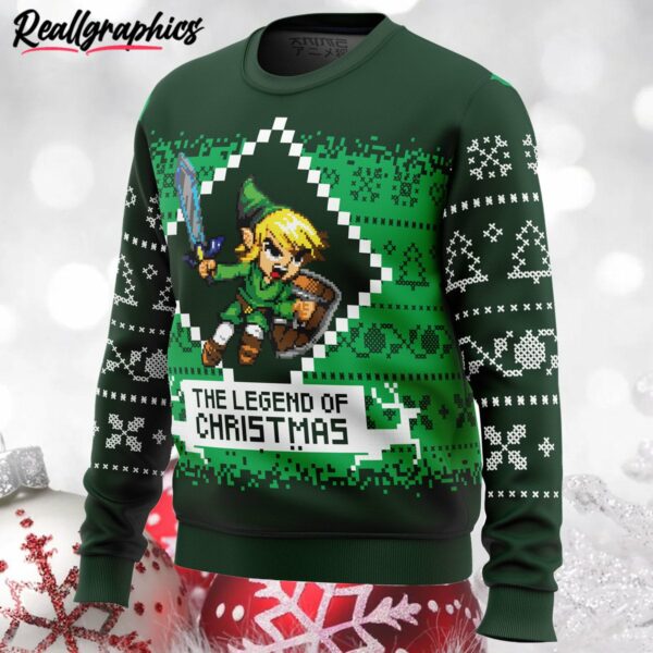 the legend of christmas zelda ugly christmas sweater 2 0pcp3