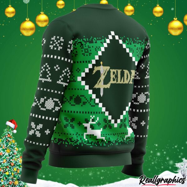 the legend of christmas zelda ugly christmas sweater 3 p9tix
