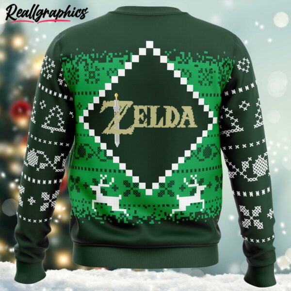 the legend of christmas zelda ugly christmas sweater 4 kqt1i