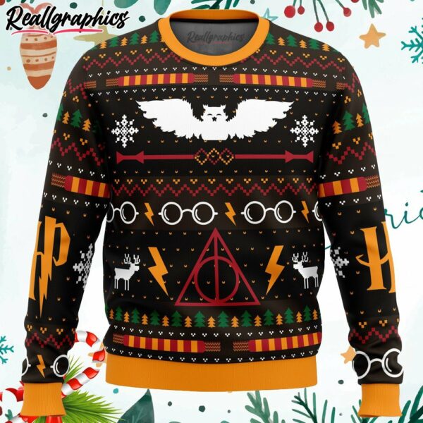 the sweater that lived harry potter ugly christmas sweater fowzu