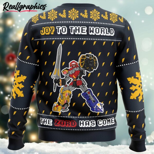 the zord has come power rangers ugly christmas sweater 2 7fme9