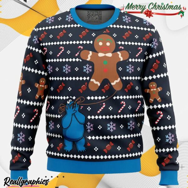 ugly cookie cookie monster ugly christmas sweater oc6k9r