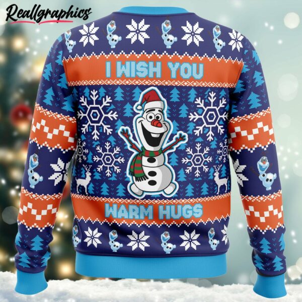 warm hugs frozen ugly christmas sweater 2 4muv8