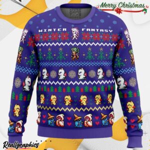 winter fantasy final fantasy ugly christmas sweater j8zvkp