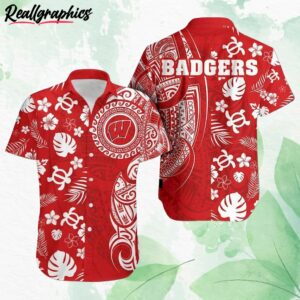 wisconsin badgers hawaiian shirt vlotrr