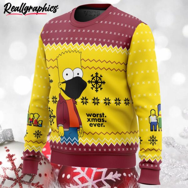 worst xmas ever the simpsons ugly christmas sweater 4 5gzou