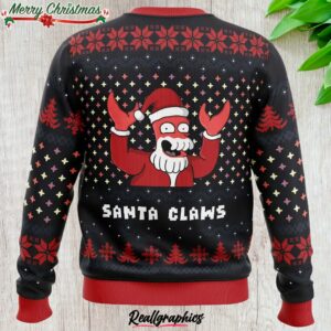 xmas ugly sweater santa claws zoidberg futurama ugly christmas sweater 1 byoggh