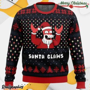 xmas ugly sweater santa claws zoidberg futurama ugly christmas sweater ngzzxx