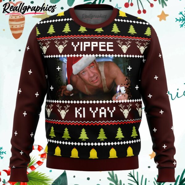 yippee ki yay ugly christmas sweater upl6w