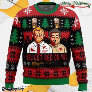 you ve got red on you shaun of the dead ugly christmas sweater wa77uy