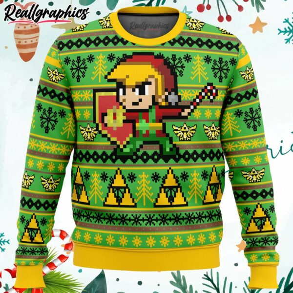zelda holiday link ugly christmas sweater 5g75c