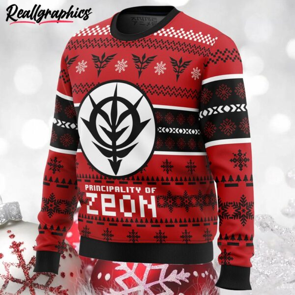 zeon the gundam ugly christmas sweater 2 3j2tw